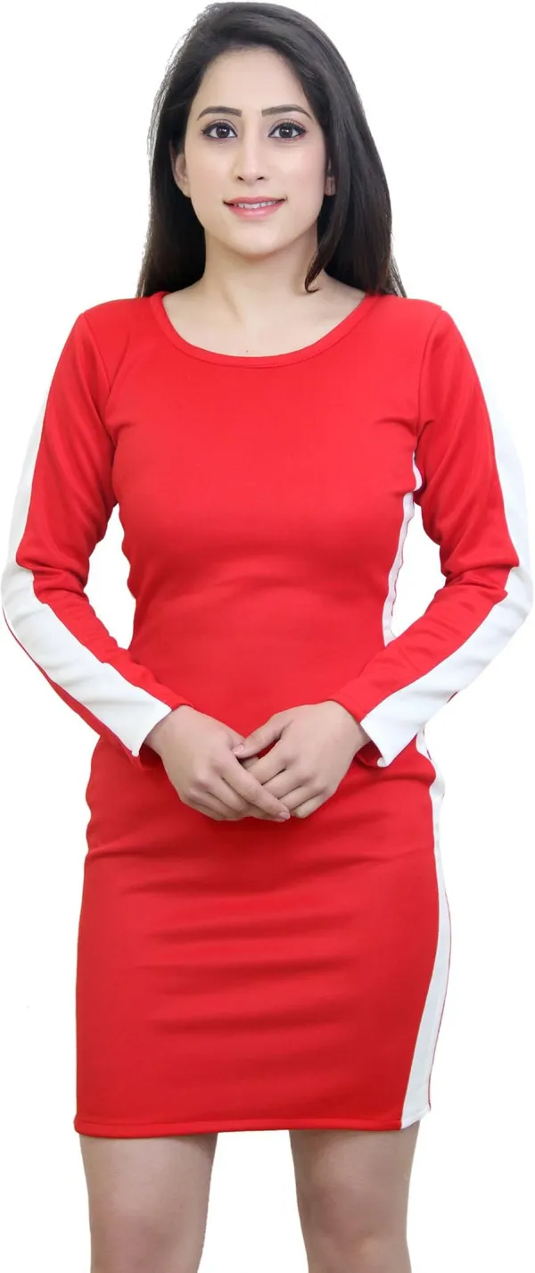Red_Lycra_Blend_Round_Neck_Full_Sleeve_Above_Knee_Bodycon_Dress_For_Women