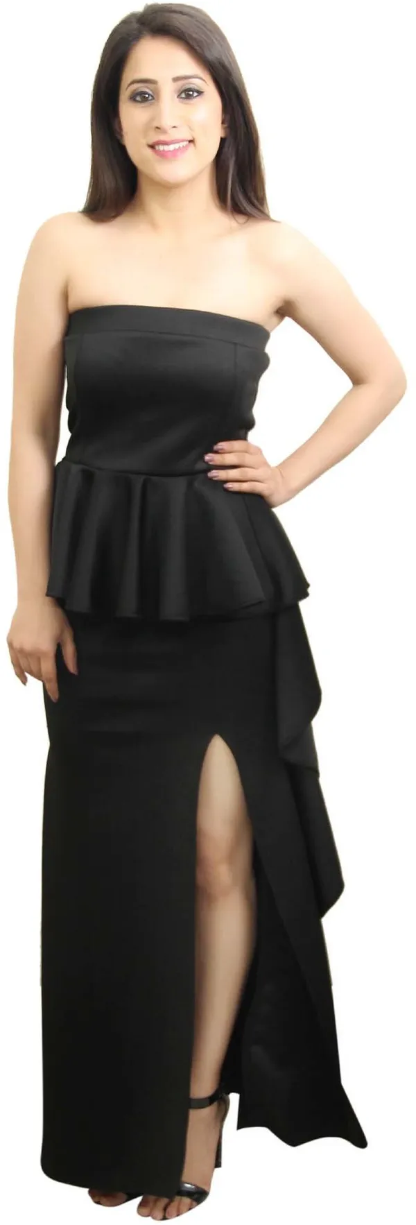 Black_Lycra_Blend_Off_Shoulder_Sleeveless_Full_Length_Peplum_Dress_For_Women