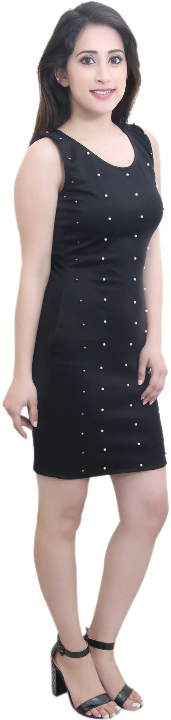 Black_Lycra_Blend_Round_Neck_Sleeveless_Above_Knee_Bodycon_Dress_For_Women
