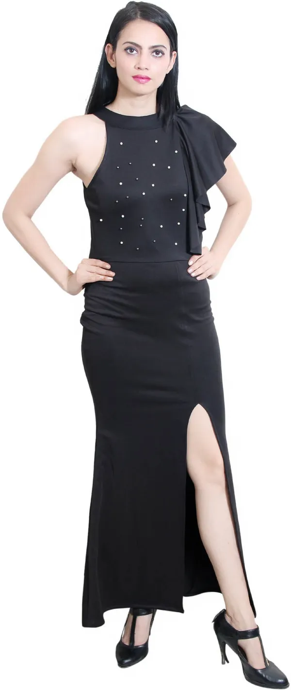Black_Lycra_Blend_Round_Neck_Sleeveless_Full_Length_Bodycon_Dress_For_Women