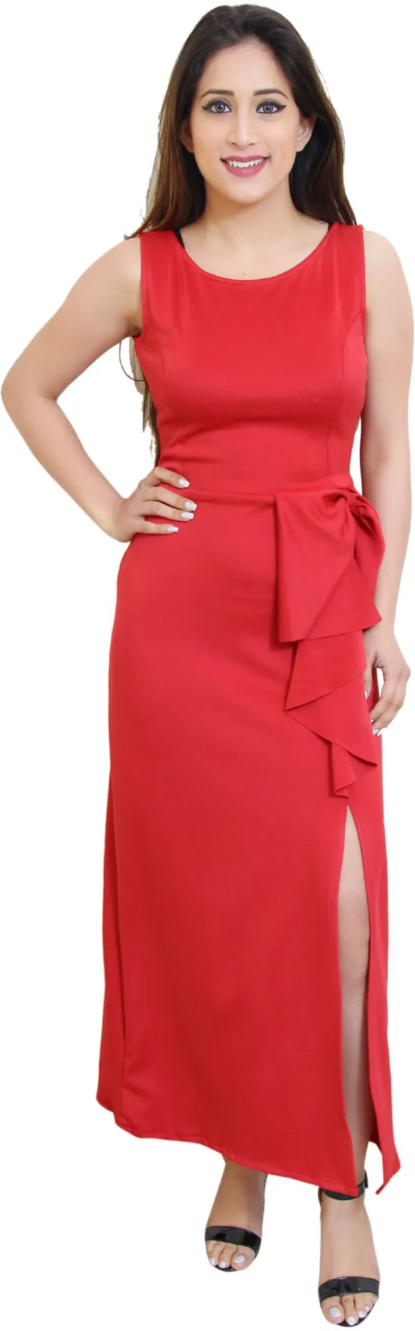 Red_Lycra_Blend_Round_Neck_Sleeveless_Full_Length_Sheath_Dress_For_Women