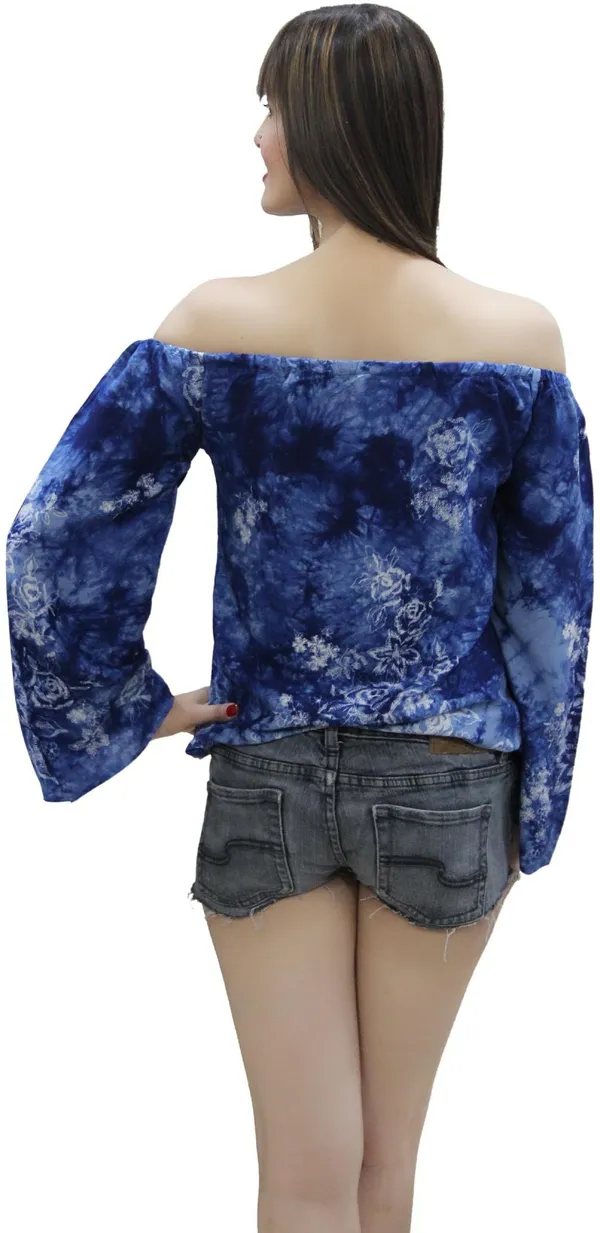 Blue_Casual_Full_Sleeve_Printed_Tops_For_Women