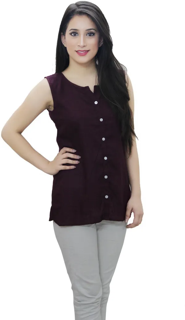 Purple_Casual_Sleeveless_Solid_Tops_For_Women