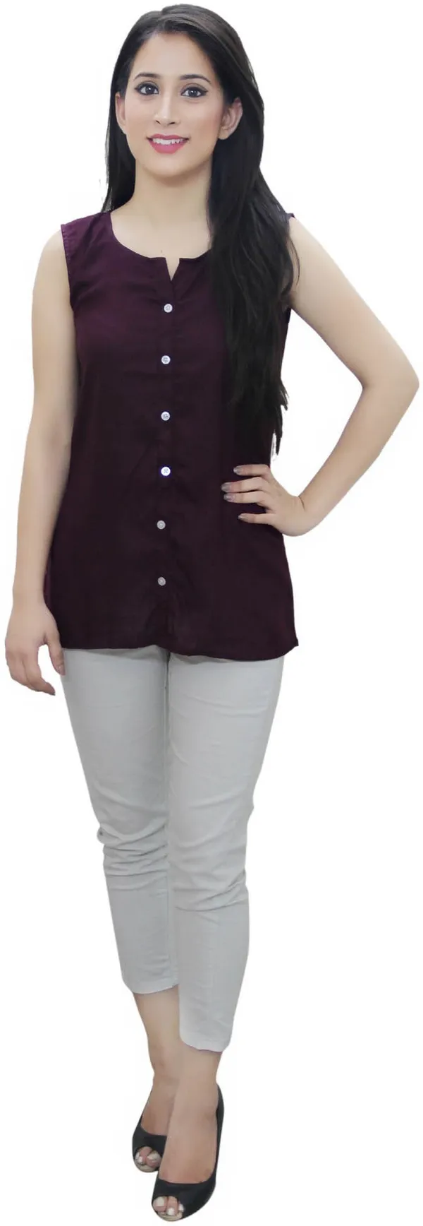 Purple_Casual_Sleeveless_Solid_Tops_For_Women