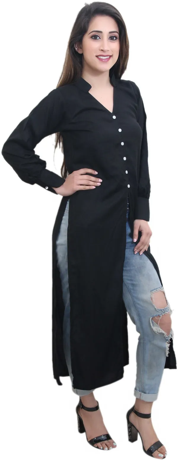 Black_Party_Full_Sleeve_Solid_Tops_For_Women