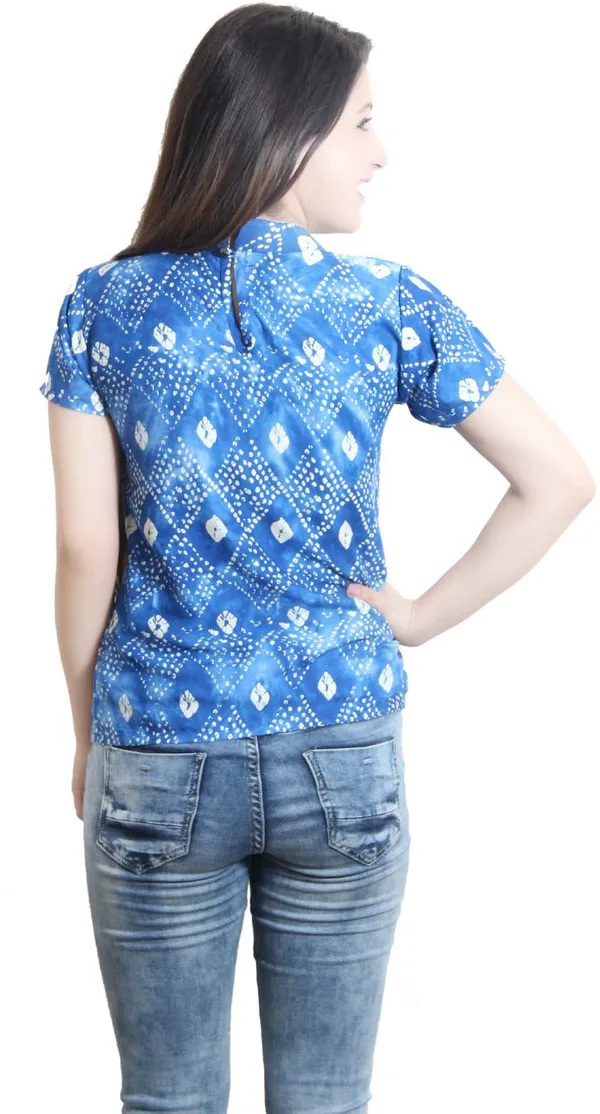 Blue_and_White_Casual_Regular_Sleeve_Printed_Tops_For_Women