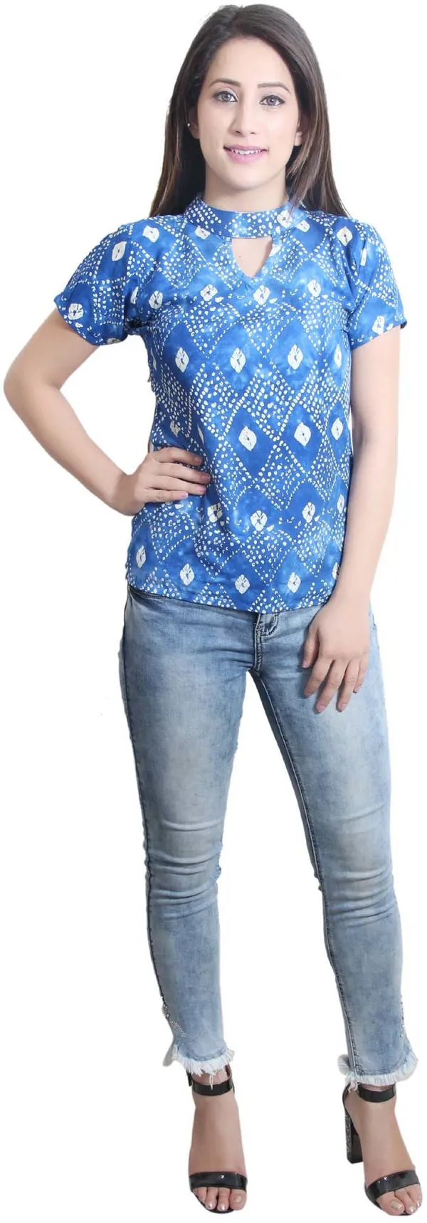 Blue_and_White_Casual_Regular_Sleeve_Printed_Tops_For_Women