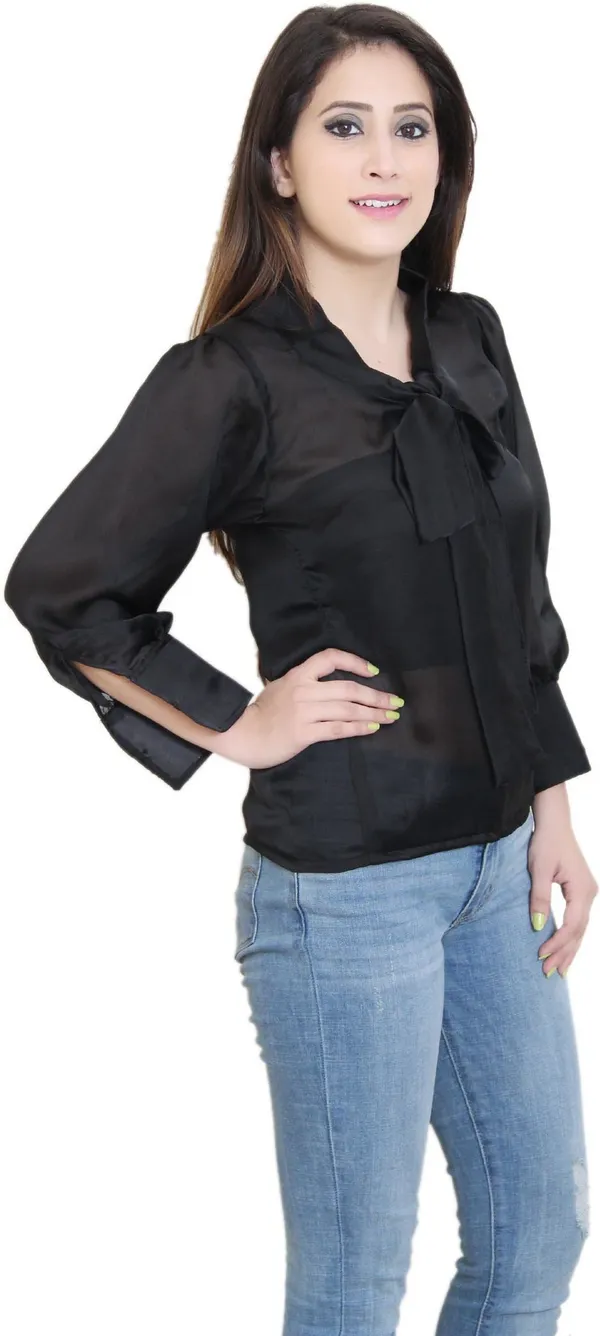 Black_Party_Full_Sleeve_Solid_Tops_For_Women