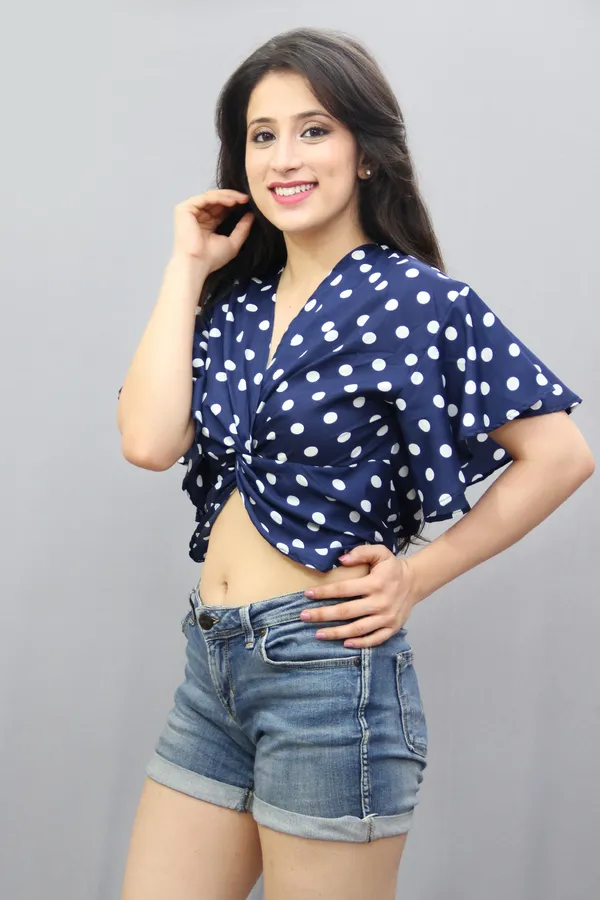 Casual_Printed_Women_White,_Blue_Top
