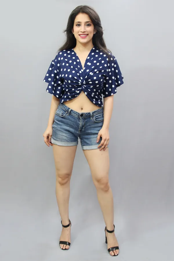 Casual_Printed_Women_White,_Blue_Top