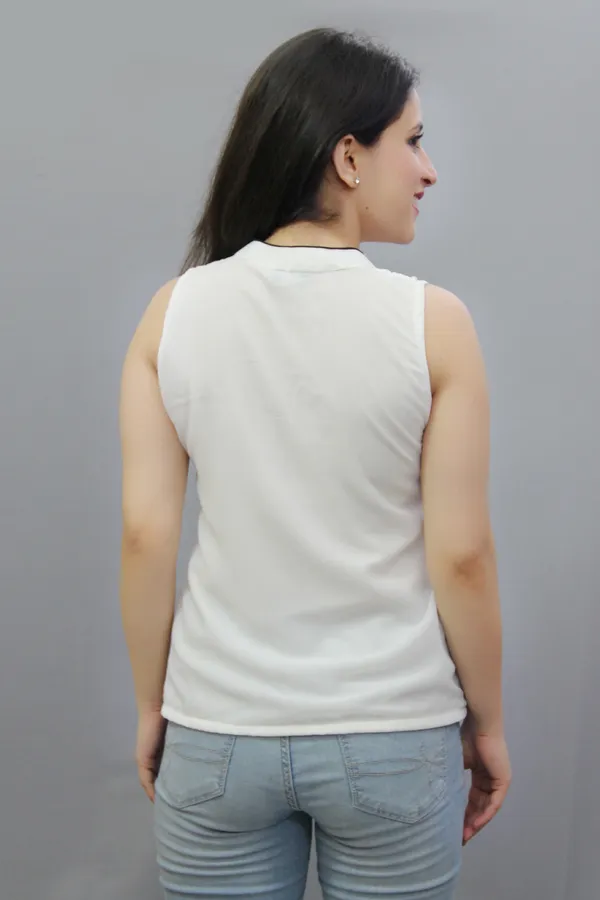 White_Casual_Striped_Tops_For_Women