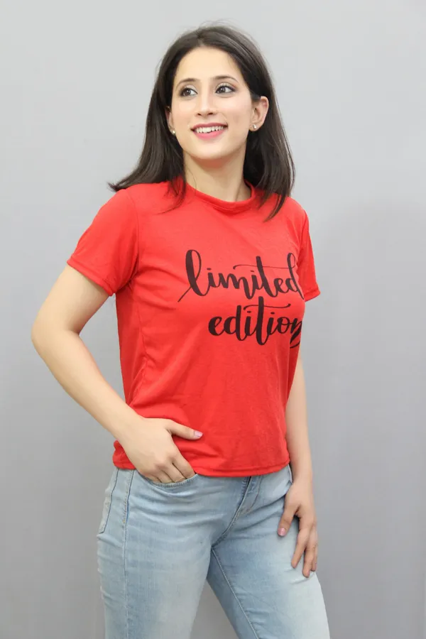 Red_Cotton_Blend_Printed_Short_Sleeve_Round_Neck_Regular_Fit_T-Shirt_For_Women