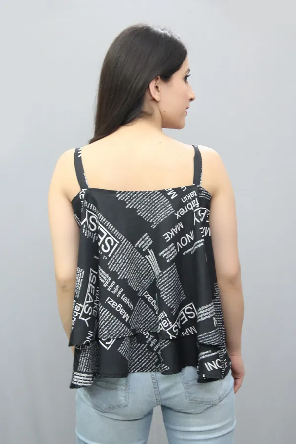 Black_Casual_Printed_Tops_For_Women