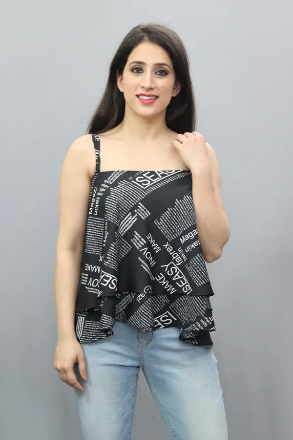 Black_Casual_Printed_Tops_For_Women