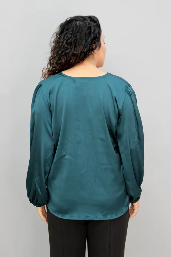 Casual_Solid_Women_Dark_Green_Top