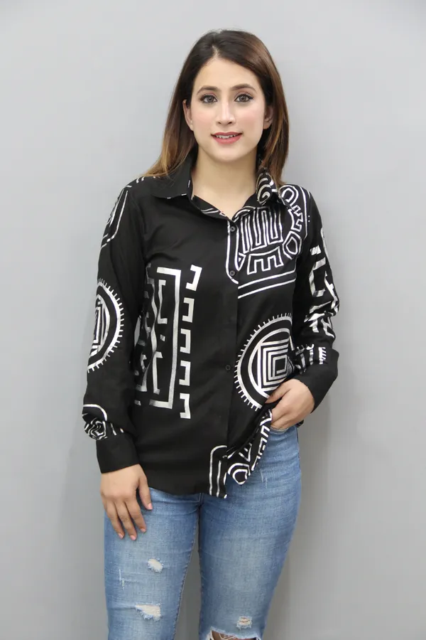 Black_&_White_Viscose_Rayon_Full_Sleeve_Printed_Hip_Length_Regular_Fit_Shirt_For_Women