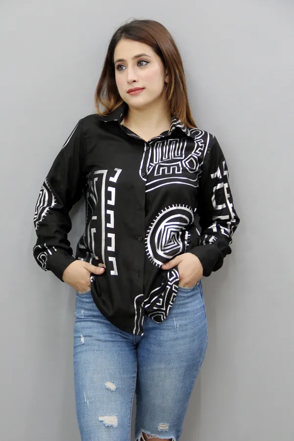 Black_&_White_Viscose_Rayon_Full_Sleeve_Printed_Hip_Length_Regular_Fit_Shirt_For_Women