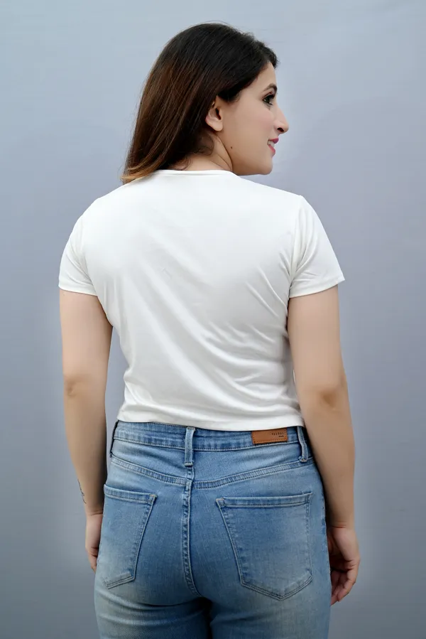 White_Polyester_Printed_Short_Sleeve_Round_Neck_Regular_Fit_Crop_T_Shirt_For_Women