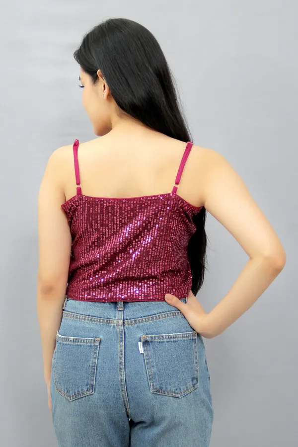 Red_Party_Embellished_Tops_For_Women