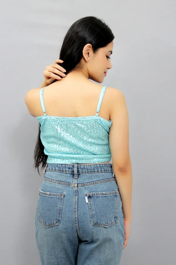 Light_Green_Party_Embellished_Tops_For_Women