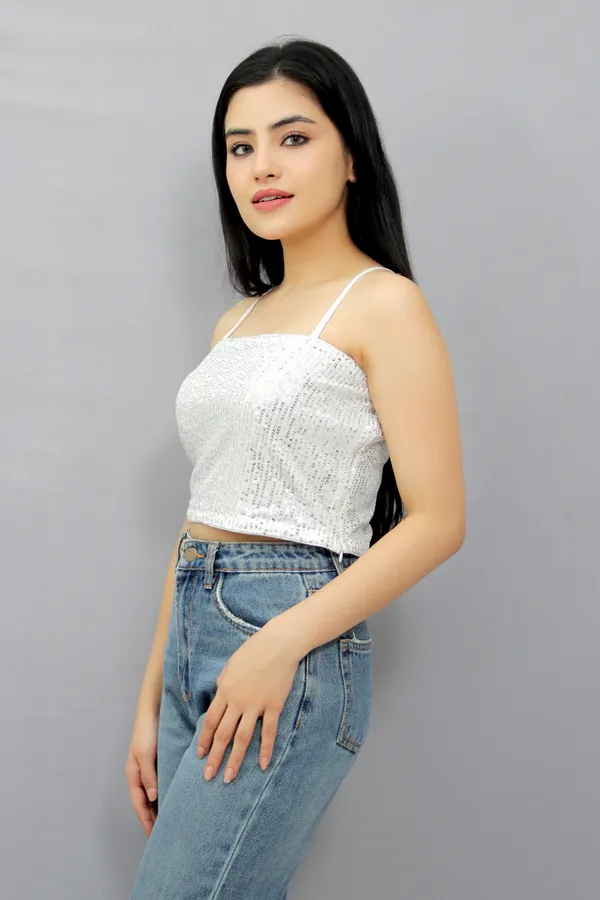 Party_Noodle_Straps_Embellished_Women_Silver_Top