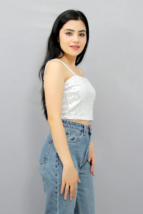 Party_Noodle_Straps_Embellished_Women_Silver_Top
