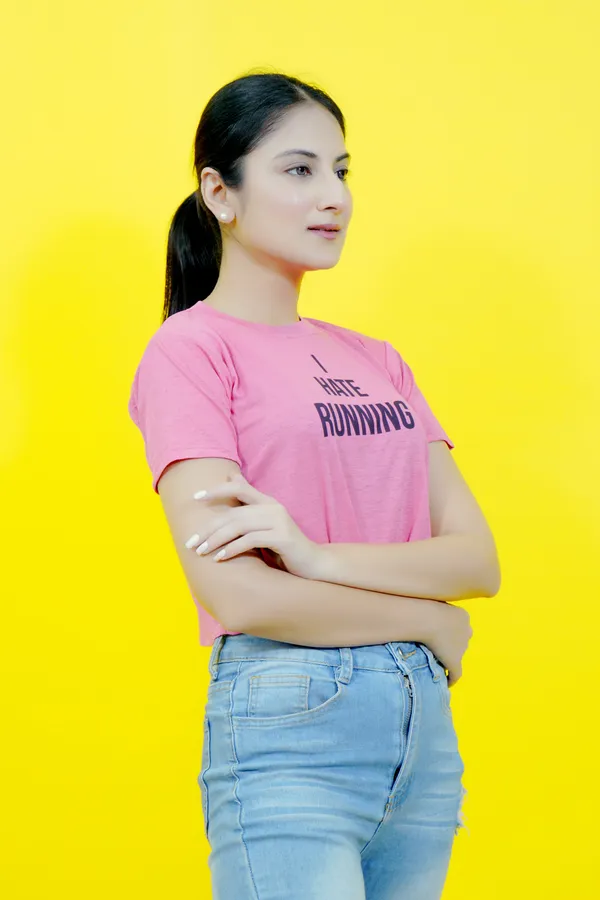 Pink_Polycotton_Typography_Short_Sleeve_Round_Neck_Comfort_Fit_Crop_T_Shirt_For_Women