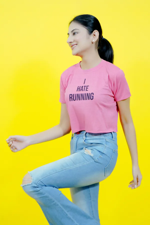 Pink_Polycotton_Typography_Short_Sleeve_Round_Neck_Comfort_Fit_Crop_T_Shirt_For_Women