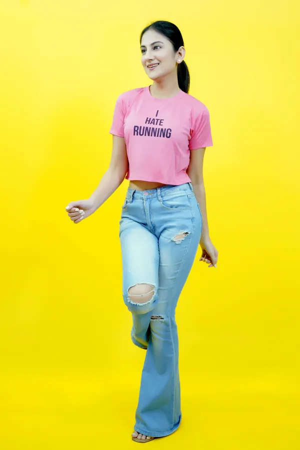 Pink_Polycotton_Typography_Short_Sleeve_Round_Neck_Comfort_Fit_Crop_T_Shirt_For_Women
