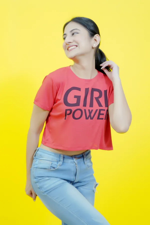 Pink_Polycotton_Sporty_Short_Sleeve_Round_Neck_Comfort_Fit_Crop_T_Shirt_For_Women