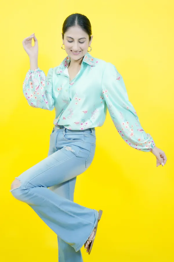 Light_Green_Satin_Full_Sleeve_Floral_Print_Hip_Length_Relaxed_Fit_Shirt_For_Women