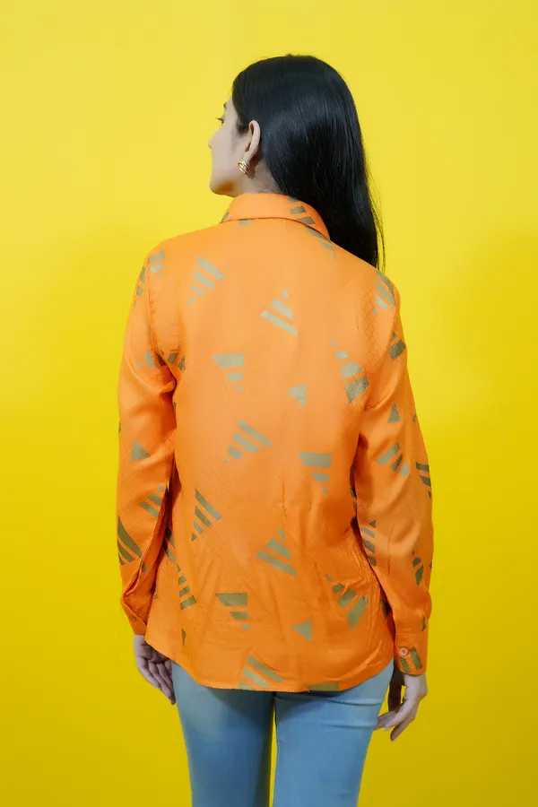 Orange_Cotton_Blend_Full_Sleeve_Printed_Hip_Length_Relaxed_Fit_Shirt_For_Women