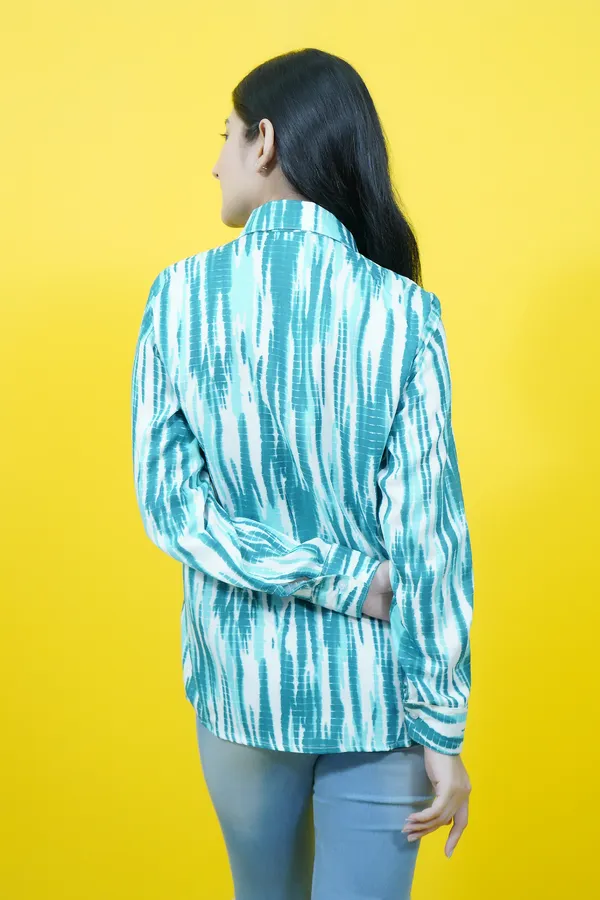 Blue_&_White_Cotton_Blend_Full_Sleeve_Printed_Hip_Length_Relaxed_Fit_Shirt_For_Women