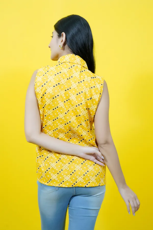 Yellow_Casual_Printed_Tops_For_Women