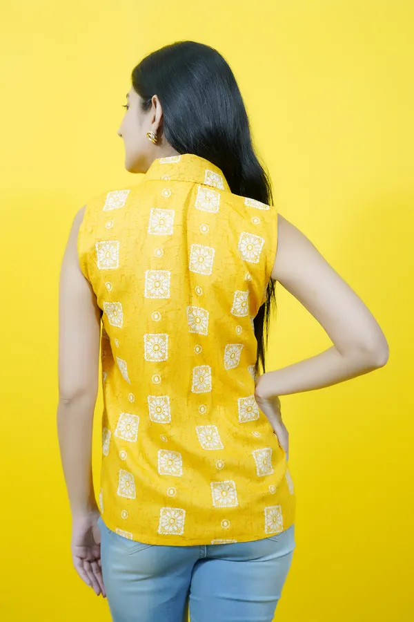 Yellow_Casual_Printed_Tops_For_Women