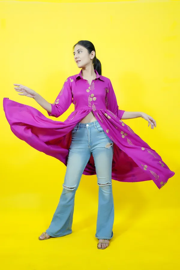 Pink_Casual_Printed_Tops_For_Women