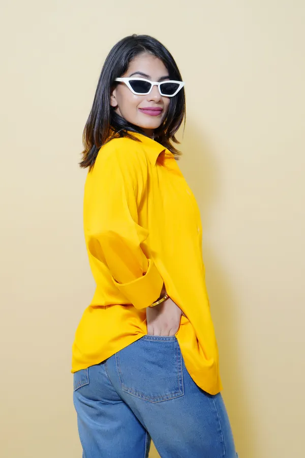 Yellow_Cotton_Blend_Full_Sleeve_Solid_Hip_Length_Relaxed_Fit_Shirt_For_Women