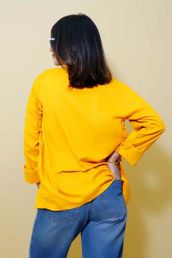 Yellow_Cotton_Blend_Full_Sleeve_Solid_Hip_Length_Relaxed_Fit_Shirt_For_Women