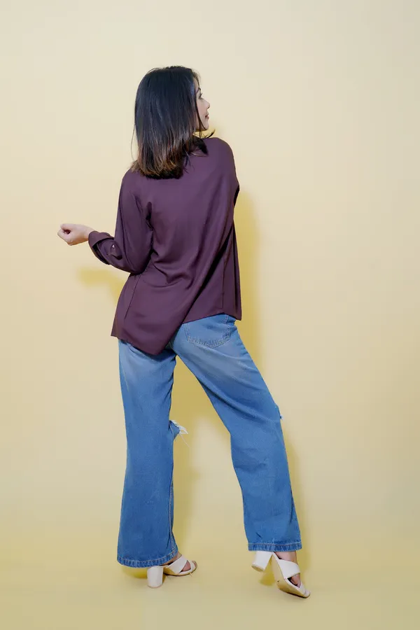 Purple_Cotton_Blend_Full_Sleeve_Solid_Hip_Length_Relaxed_Fit_Shirt_For_Women