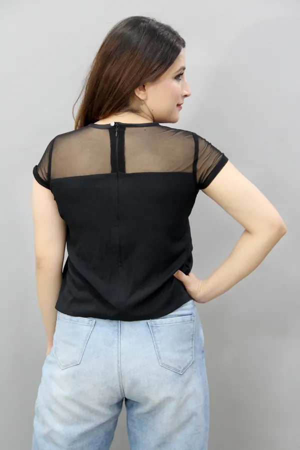 Black_Casual_Solid_Tops_For_Women