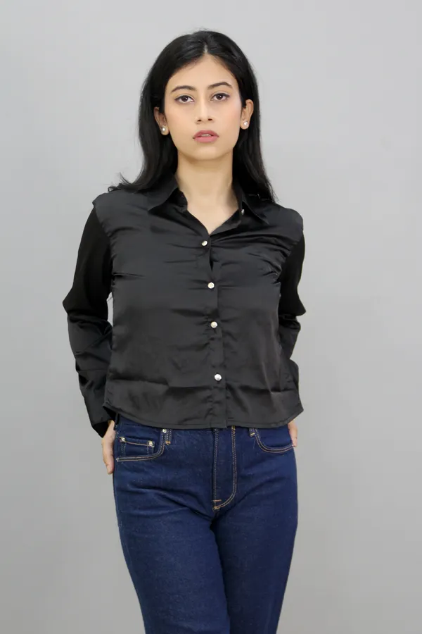 Black_Satin_Full_Sleeve_Solid_Crop_Regular_Fit_Shirt_For_Women