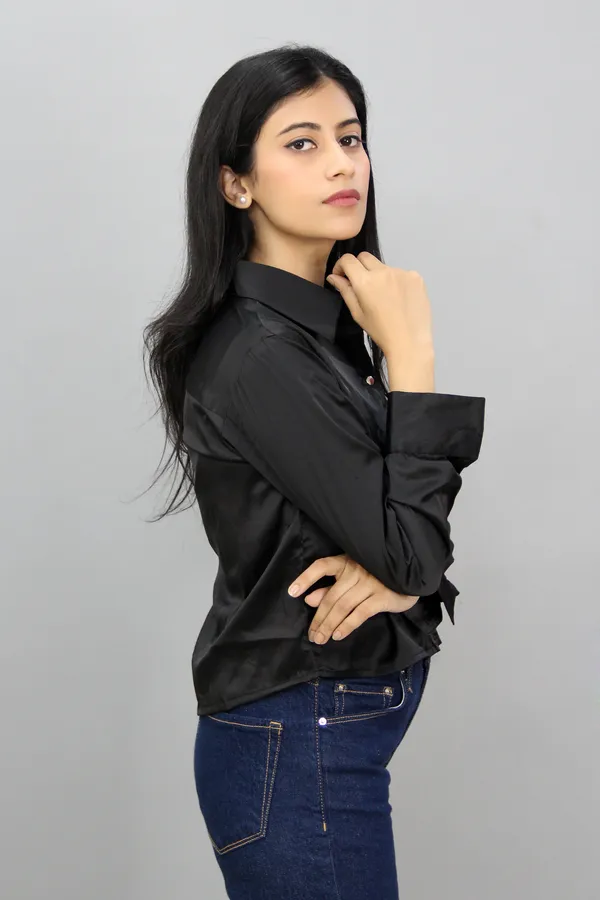 Black_Satin_Full_Sleeve_Solid_Crop_Regular_Fit_Shirt_For_Women