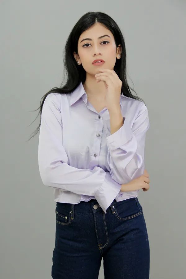 Purple_Satin_Full_Sleeve_Solid_Crop_Regular_Fit_Shirt_For_Women
