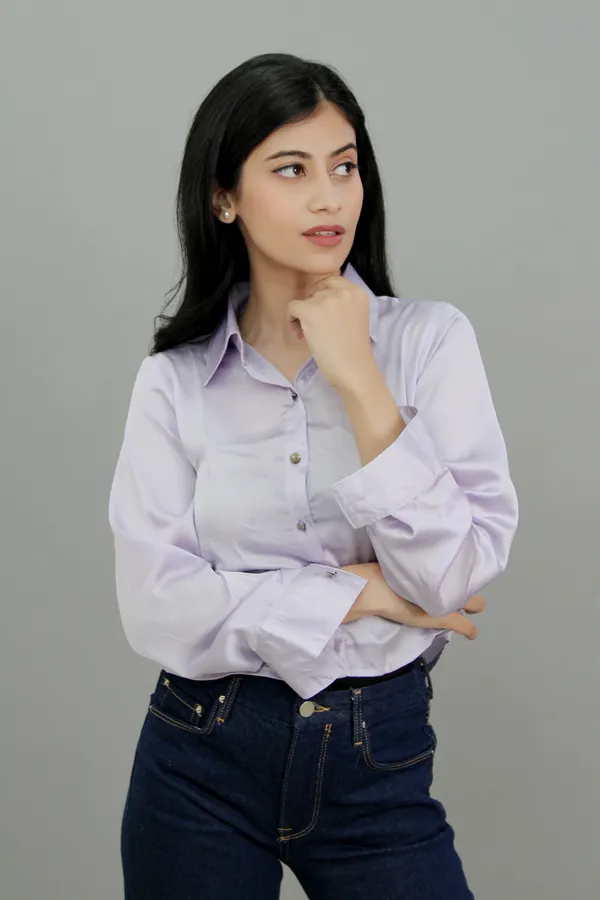 Purple_Satin_Full_Sleeve_Solid_Crop_Regular_Fit_Shirt_For_Women
