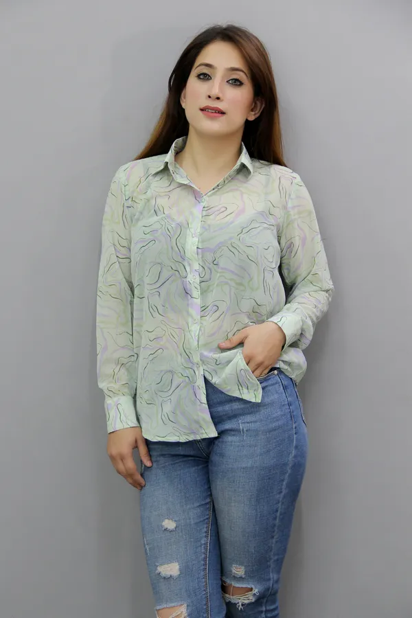 Green_Georgette_Full_Sleeve_Printed_Hip_Length_Regular_Fit_Shirt_For_Women