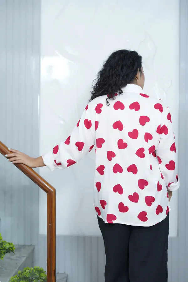 White_Rayon_Women_Summer_Shirt_With_Printed_Red_Hearts