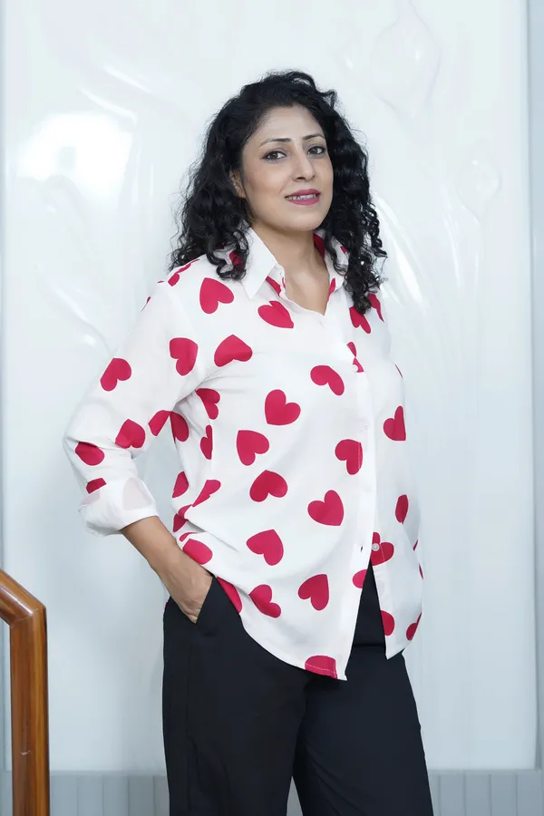 White_Rayon_Women_Summer_Shirt_With_Printed_Red_Hearts