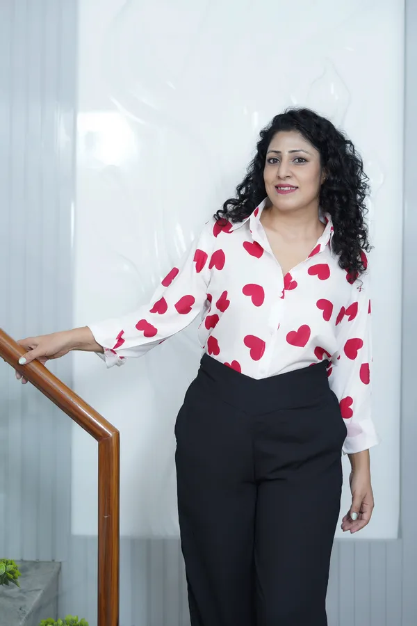White_Rayon_Women_Summer_Shirt_With_Printed_Red_Hearts