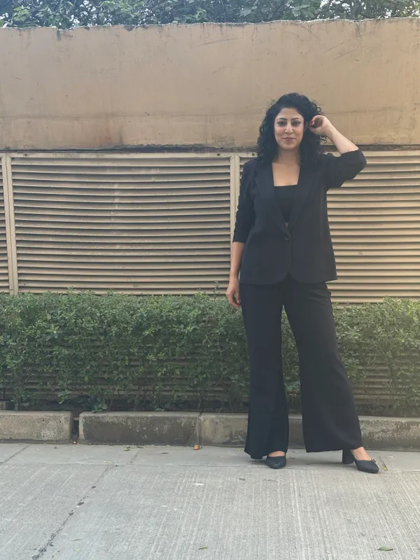 Black_Imported_Lycra_Regular_Fit_Blazer_&_Pant_Set_For_Women_&_Girls