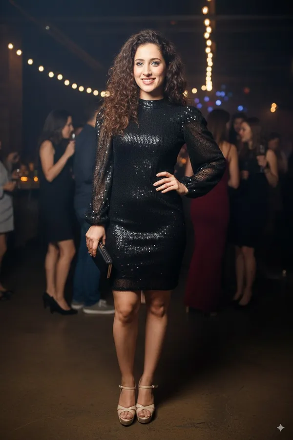 Black_Lycra_Blend_Round_Neck_Full_Sleeve_Above_Knee_Bodycon_Dress_For_Women